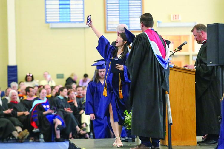 05-24-25 FA Graduation selfie on stage