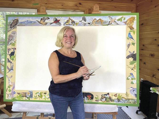 Donna with frame courtesy pic