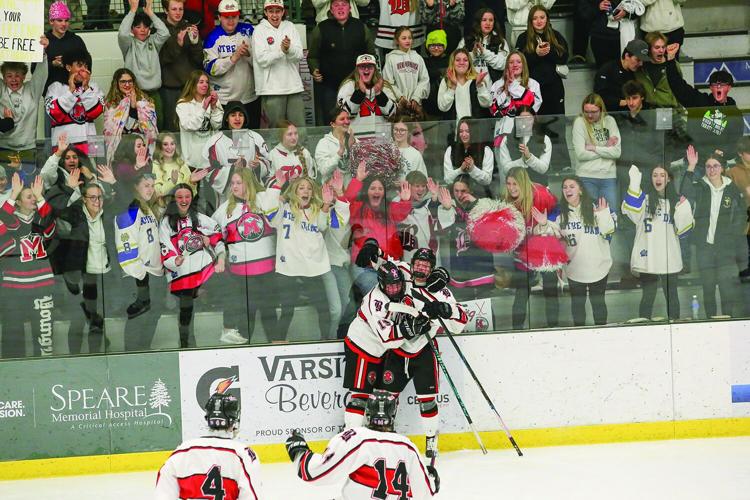 03-11-26 KHS-BG Frozen Four celebrating win by fans 1