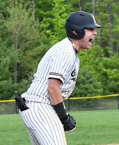 KHS Baseball - Guillermo Chavarra Burns celebrates