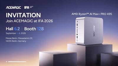 ACEMAGIC First to Introduce Ryzen AI Max+ PRO 495 AI Mini Workstation at IFA 2026