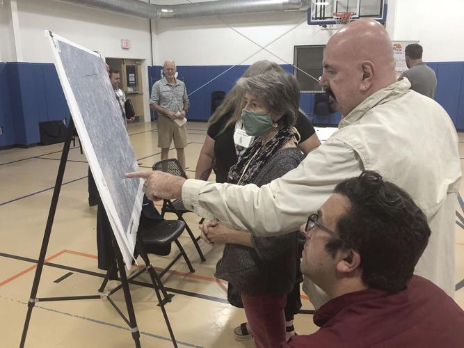 planning board looking at easel