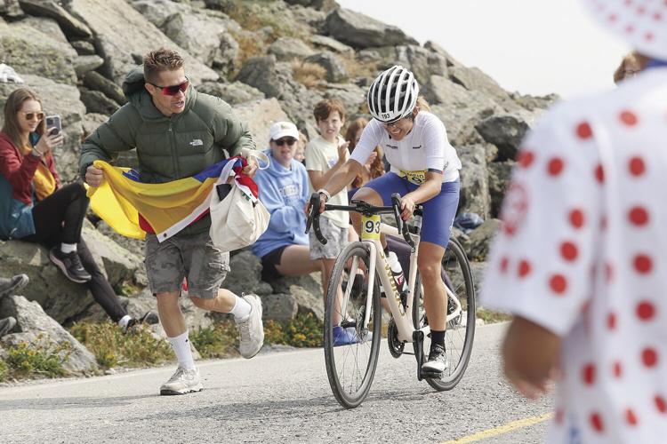 08-17-24 Bicycle Hillclimb supporter waving flag