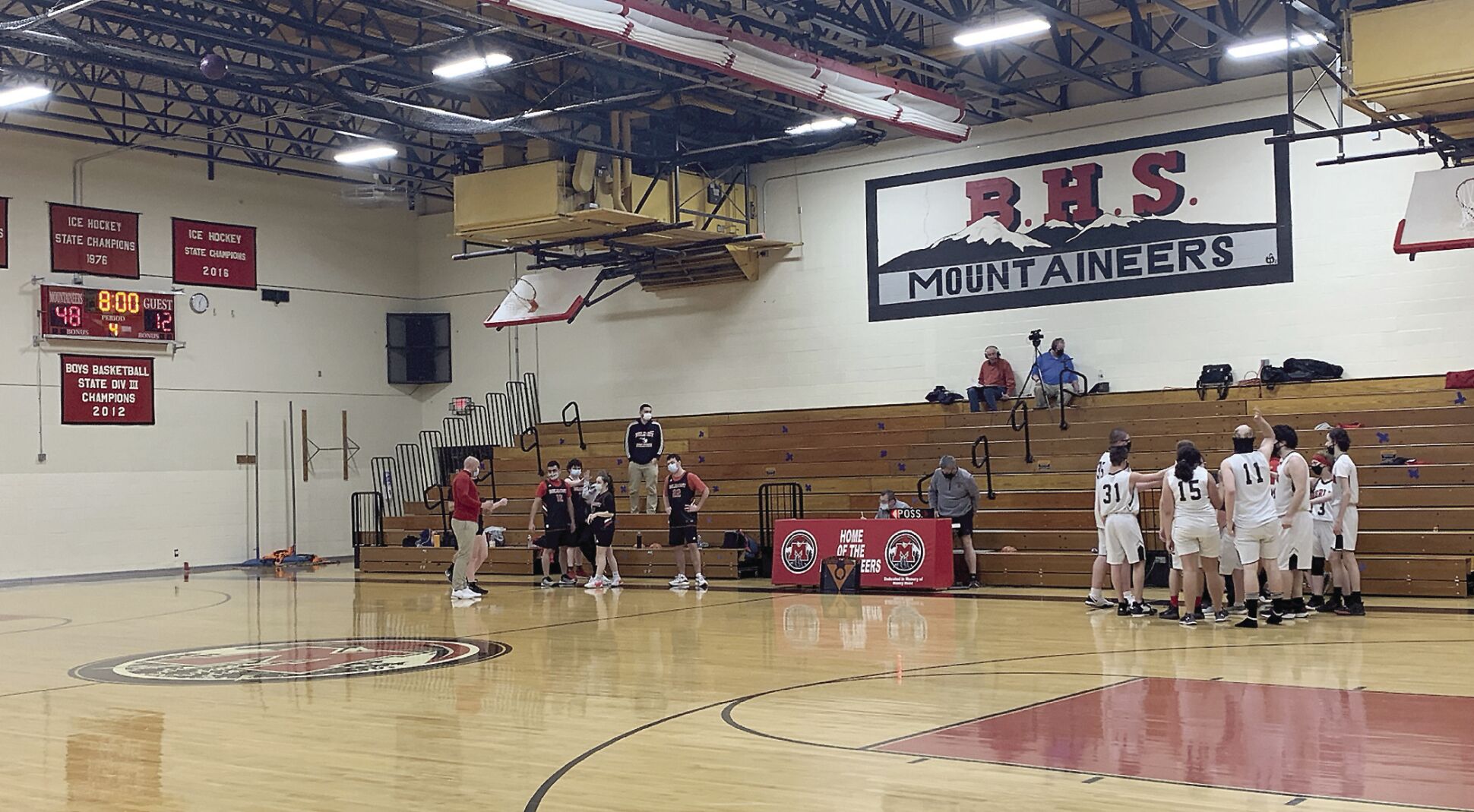 BHS Unified basketball team celebrates