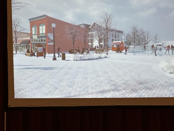 A view of Main Street without former Woolworth's building