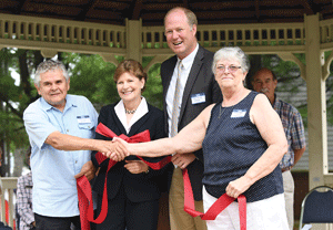 Tying the ribbon: Conway celebrates sewer hookup
