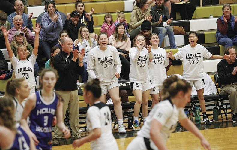03-05-23 KHS WBB Playoffs cheer bench wider