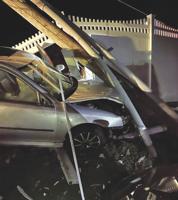 'Blinded' driver hits pole, causes power outage
