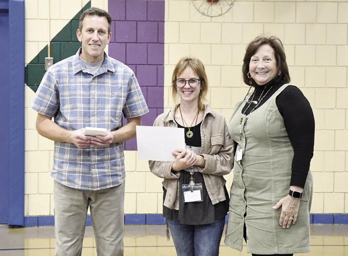 Bartlett School Board - Staff of the Month for October - Kurt Erickson and Brittany Boyle