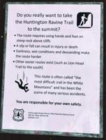 Hiker rescued by helicopter out of Huntington Ravine