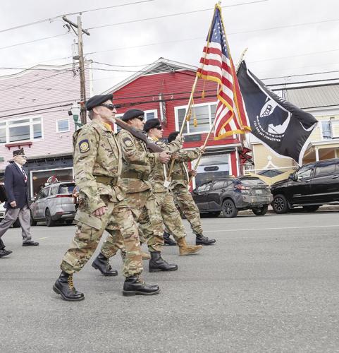 11-11-24 Vets Day honor guard parade side