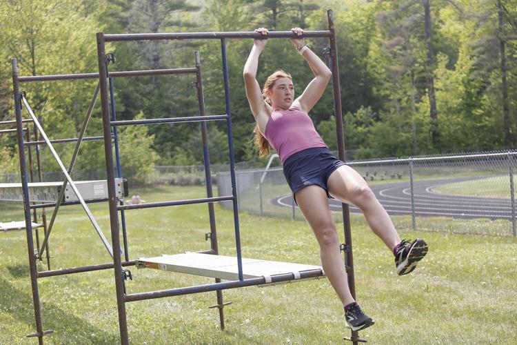05-23-23 KHS Track Obstacle jumping off scaffolding 1