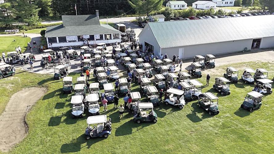 Golf Column - Lake Kezar - Drone shot of carts