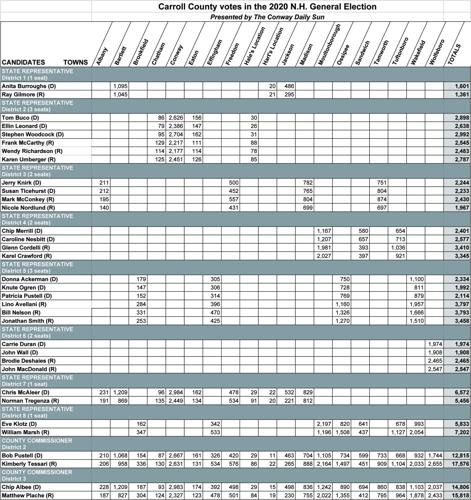 CARROLL COUNTY ELECTION RESULTS 2020