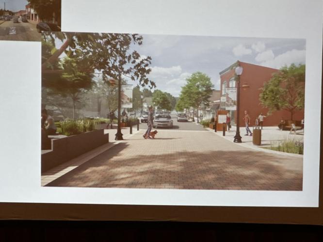 An illustration of two-way traffic on Main Street