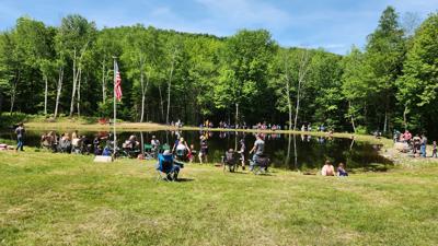 Participants in the 2024 Kids Fishing Derby