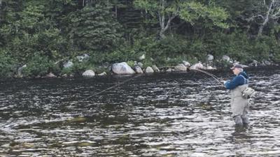 Salmon fishing in Newfoundland