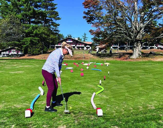 Golf Column - Linderhof - Greenskeeper Revenge - Kathy Marini putting