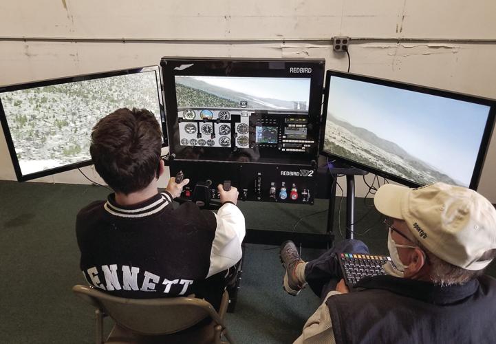 Aviation Academy - Kliian MacPherson on flight simulator