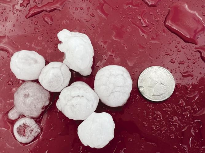 conway hail burns next to quarter