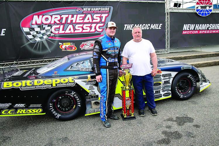 Gabe Brown wins race at Loudon - Celebration with Dad - Gene Brown