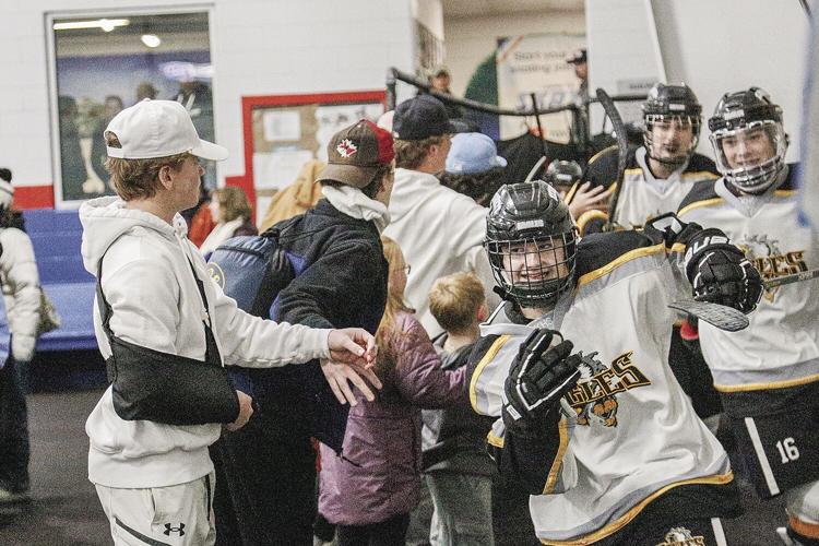 12-14-22 KHS-Berlin Hockey eagles entrance