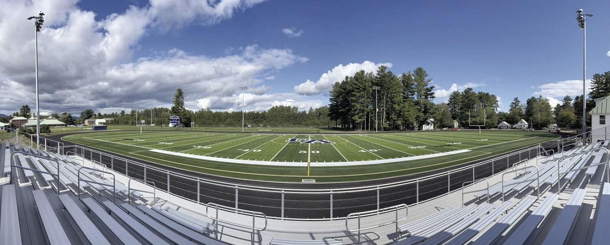 Fryeburg Academy's new stadium is set for night games - wide angle