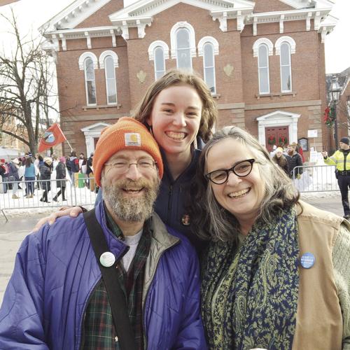 Walsh-Davis family at Womens march