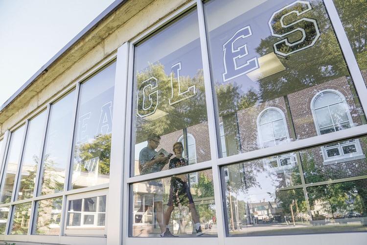 09-03-24 First Day KMS hallway through windows