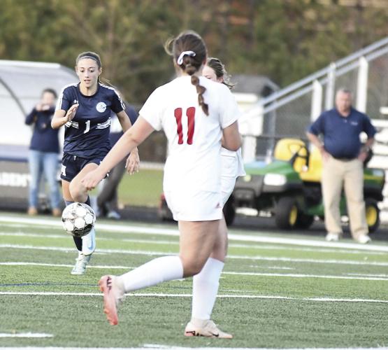 FA Girls Soccer - Avery Barriteau dribbles