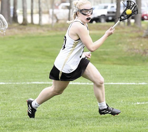 KHS girls lacrosse - Madison Walcott on defense
