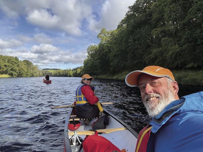 Richard and Gabrielle canoe