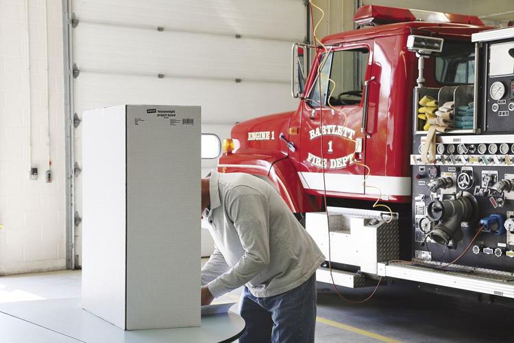 05-11-21 Bartlett voting by fire truck tight