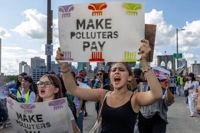 Across the U.S., people are calling for companies to pay for the damage they have done to the environment.
