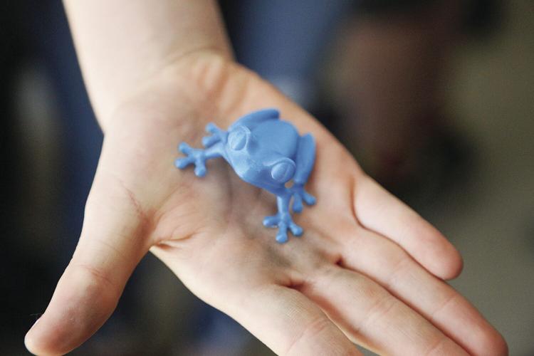 04-28-22 STEM Camp holding printed frog