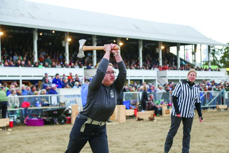 10-05-26 Fryeburg Fair woodsmens ax throw windup