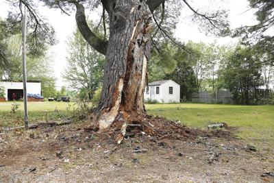 06-03-21 Car accident debris wide with yard