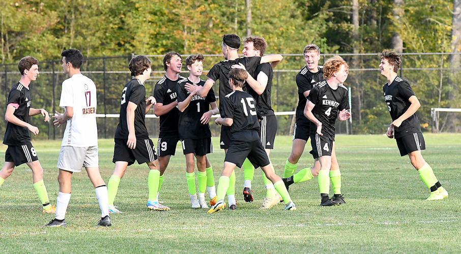 KHS boys soccer - Alex Clark goal celebration