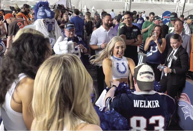 Kelley Jon Scruggs and Dan Ryan in Vegas - Indianapolis Colts cheerleader