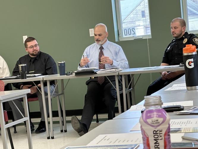 Members of the Berlin Police Department participating in the March 27 Berlin Community Prevention Coalition