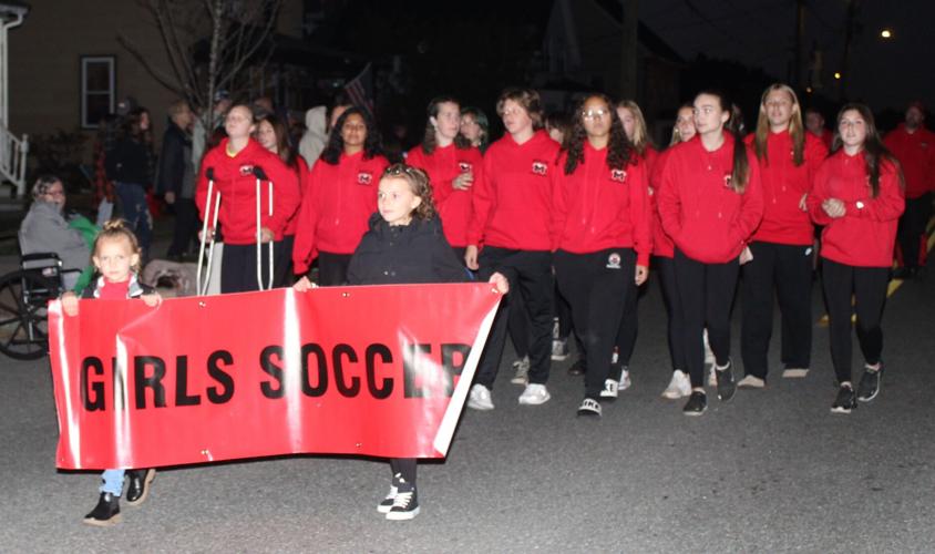 The Berlin High School girls' soccer team at the Sept. 19 homecoming