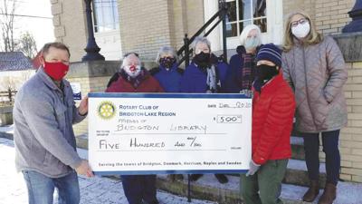 Rotary Club Bridgton Library Donation