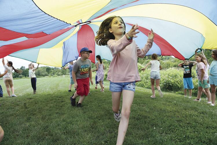 06-24-24 Conway Rec Camp parachute running 1