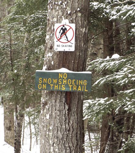Nordic Tracks - Trail signs let skiers and snowshoers