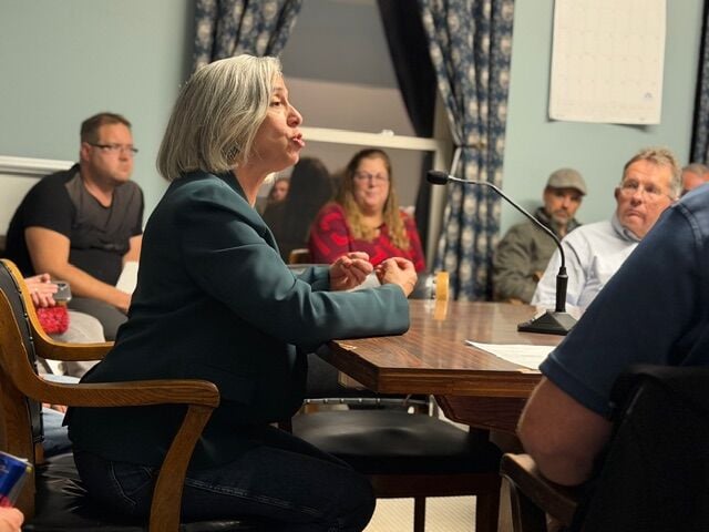 Consultant Ilana Preuss speaks to the council about the "Recast Your City" initiative