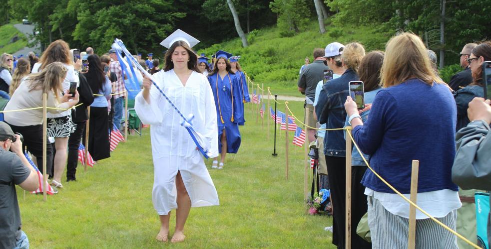 Grand Marshal junior Gianna Pizzuto leads the Class of 2025