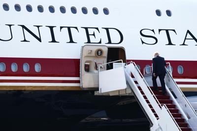 President Donald Trump boards Air Force One on July 1, 2026, at Joint Base Andrews, Maryland.