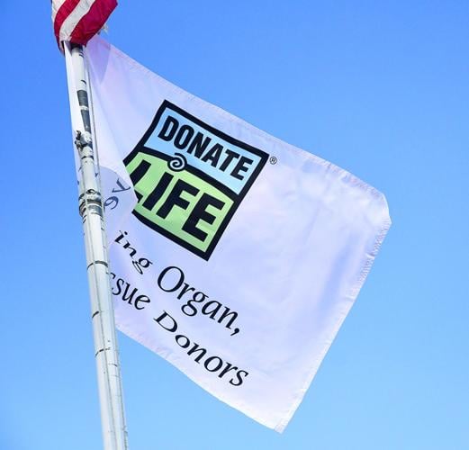National Transplant Day - flag flying in Bartlett