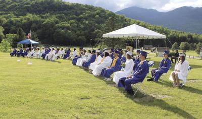 Gorham Grads wide grads sitting