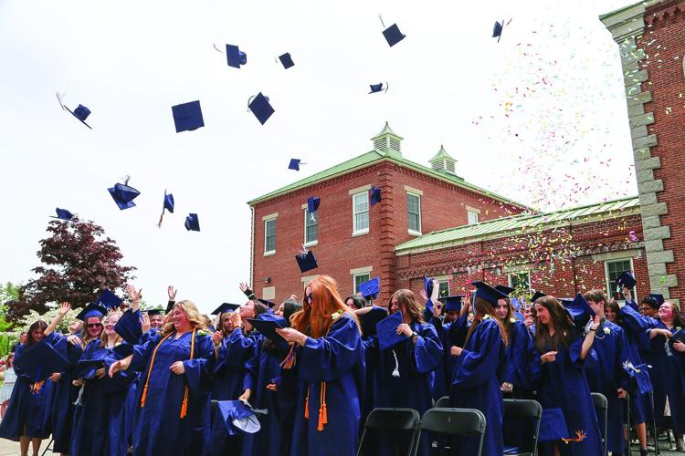 05-23-26 Fryeburg Graduation cap toss 3
